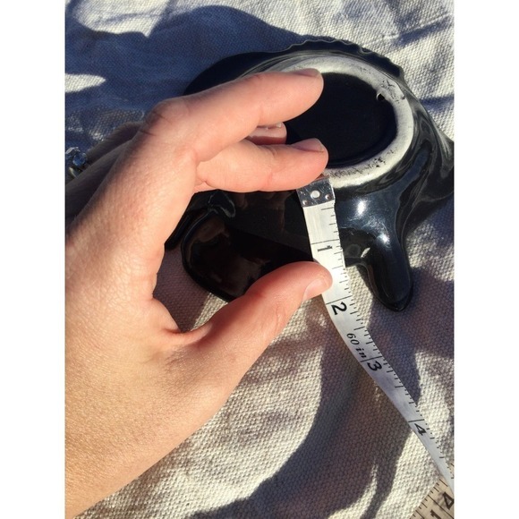 Art pottery ceramic threadfin butterflyfish trinket dish blue yellow signed fish - Picture 7 of 10